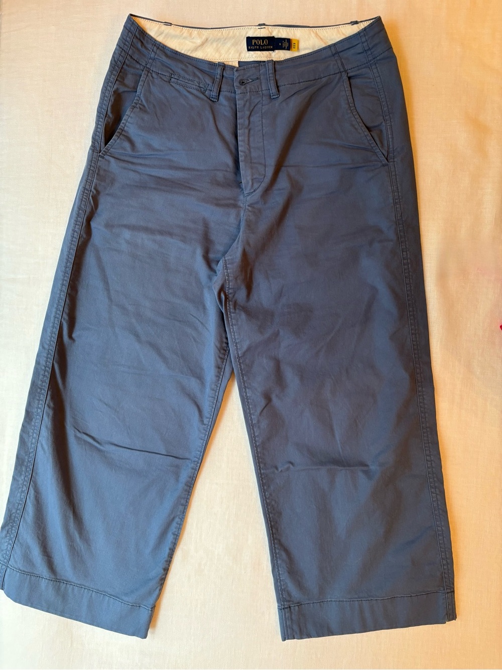 Polo by Ralph Lauren Women’s Light Blue Cropped Wide Leg Chino Pant